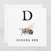 "D" Digger Bee (Voorkant / Achterkant)