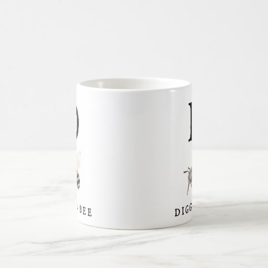 "D" Digger Bee Coffee Mug (Centre)