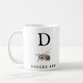 "D" Digger Bee Coffee Mug (Gauche)