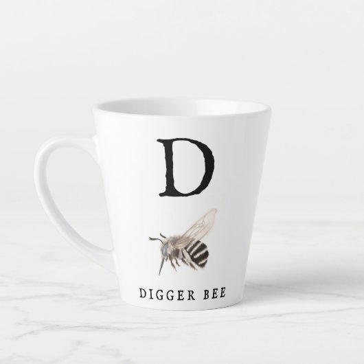 "D" Digger Bee Latte Mok (Links)
