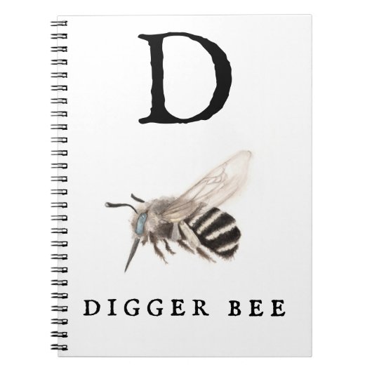 "D" Digger Bee Notitieboek (Voorkant)