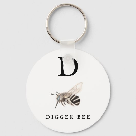 "D" Digger Bee Sleutelhanger (Voorkant)