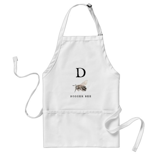 "D" Digger Bee Standaard Schort (Voorkant)