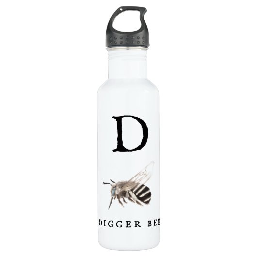 "D" Digger Bee Waterfles (Voorkant)