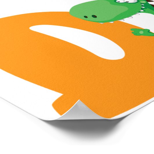 D For Dinosaur Poster (Coin)