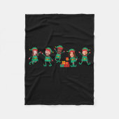 D Funny Face Photo Christmas Elf Fleece Deken (Voorkant)