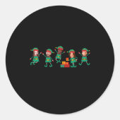 D Funny Face Photo Christmas Elf  Ronde Sticker (Voorkant)