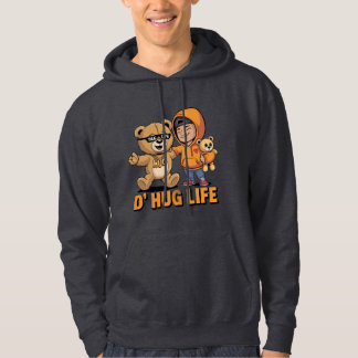D’ Hug Life Funny Teddy Bear Gangster Hoodie. Hoodie
