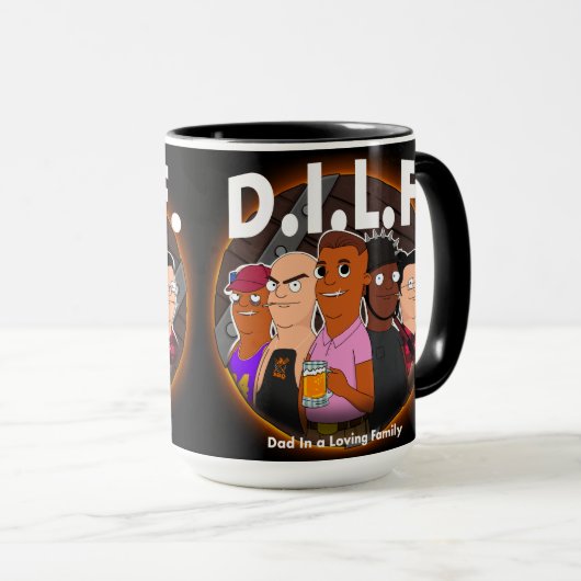 D.I.L.F. Mug 15 oz (Devant droit)