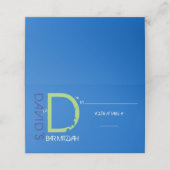 D INITIAAL COLLECTIE Bar Mitzvah Seating Escort (Buitenkant ongevouwen)