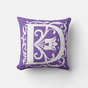 D Initiaal Monogram - Kussen