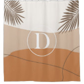 D - Initiaal Monogram Letter D Abstract Design Douchegordijn (Voorkant)