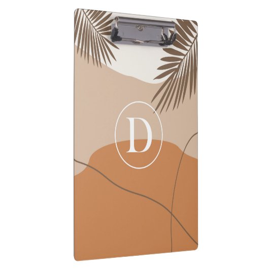 D - Initiaal Monogram Letter D Abstract Design Klembord (Rechts)