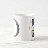D initial Avec fleur de couleur douce Café Mug (Centre)