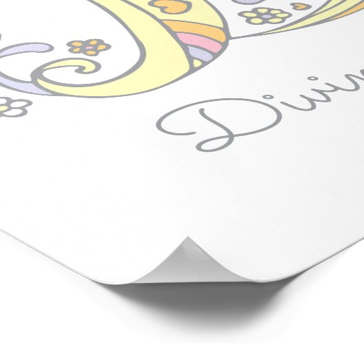 D initial Dyvah filles nom signifiant affiche (Coin)