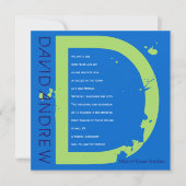 D Invitation du Bat mitzvah de la barre de collect (Devant)