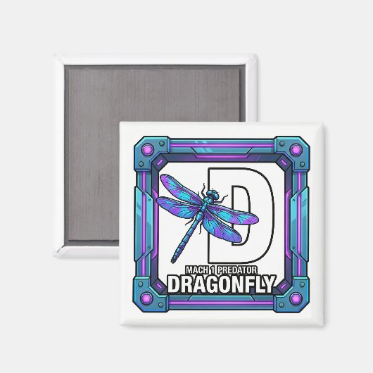 D is for Dragonfly – GTA Style ABC Learning Magnet (Recto/Verso)