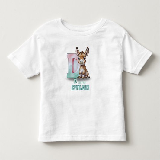 D is for Dylan – Personalized Toddler T-Shirt  (Voorkant)