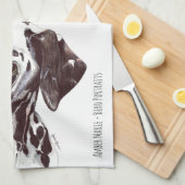 D is voor Dalmatian - Lever en Wit Theedoek (Quarter Fold)