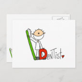 D is voor Dentist Briefkaart (Voorkant / Achterkant)