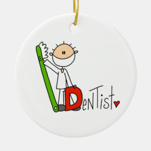 D is voor Dentist Keramisch Ornament