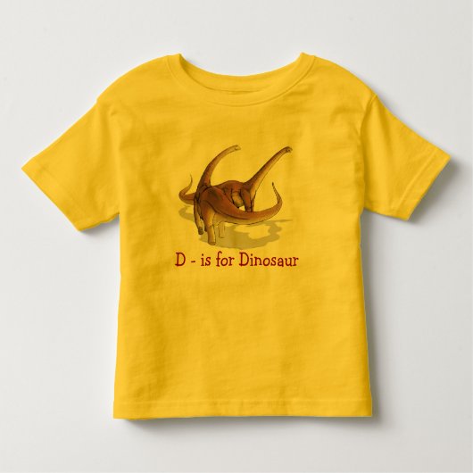D is voor Dinosaur Alamosaurus Toddler T-Shirt (Voorkant)