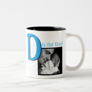 D is voor papa tweekleurige koffiemok