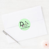 D is voor T-shirts Dalmation en Giften Ronde Sticker (Envelop)