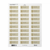 D - Ivoor Elegance Monogram Etiket (Full Sheet)
