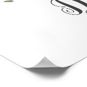 D Letter Monogram Groene Nursery Naam Muurprint Poster (Hoek)