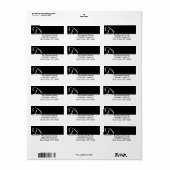 D Monogram Adresetiketten Etiket (Full Sheet)