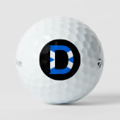 D Monogram bedekt op Schotse vlag tmtp5 gbcnt Golfballen (Voorkant)