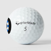 D Monogram bedekt op Schotse vlag tmtp5 gbcnt Golfballen (Logo)