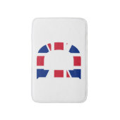 D Monogram bedekt op Union Jack Flag bmcnt Badmat (Voorkant Verticaal)