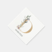 D Monogram Floral Aangepast Servet (Hoek)