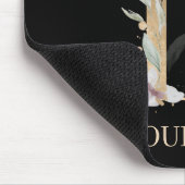 D Monogram Floral Aangepaste Muismat (Hoek)