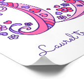 D monogram kunst Daphne meisjes naam poster (Hoek)