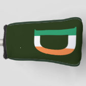 D Monogram overlay op Ierse vlag pcnt Golfheadcover (Voorkant)
