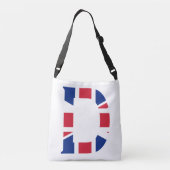 D Monogram overlay op Union Jack Flag cbbt Crossbody Tas (Achterkant)