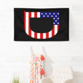 D Monogram overlay op VS Vlag (v) brcnt Spandoek (Insitu)