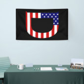 D Monogram overlay op VS Vlag (v) brcnt Spandoek (Beurs)