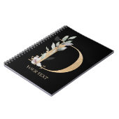 D Monogramme Floral Carnet personnalisé (Côté gauche)