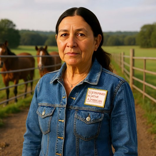 D.N.A - Determined Native American (y) Vierkante Button 5,1 Cm