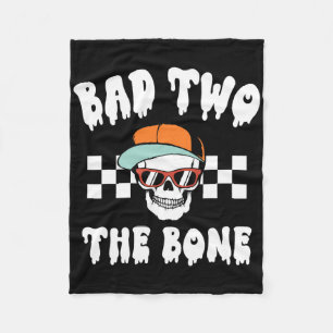 D naar het botskelet Halloween Two Birthday Todd Fleece Deken