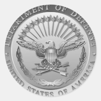 D.O.D Overheidsembleem Ronde Sticker