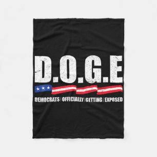 D.o.g.e Doge Department Of Government Efficiency T Fleece Deken