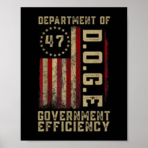 D.o.g.e Doge Department Of Government Efficiency U Poster