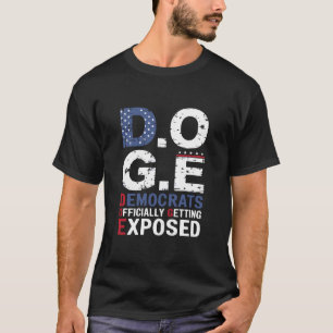 D.O.G.E. Politieke Patriottische Verklaring Ontwer T-shirt