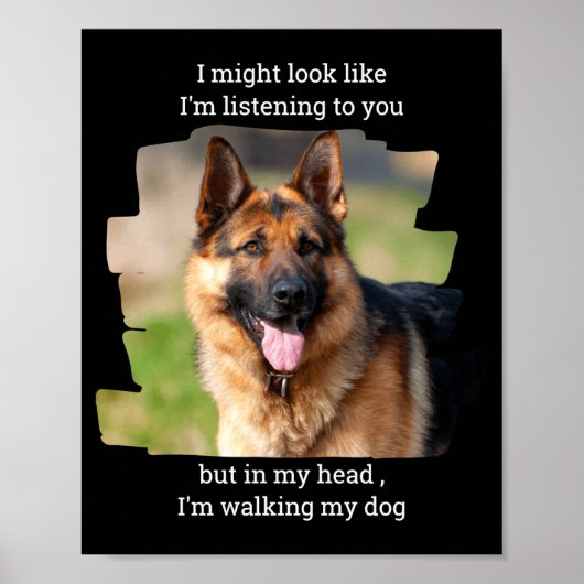 D Pet Photo Funny Dog Dad Poster (Voorkant)