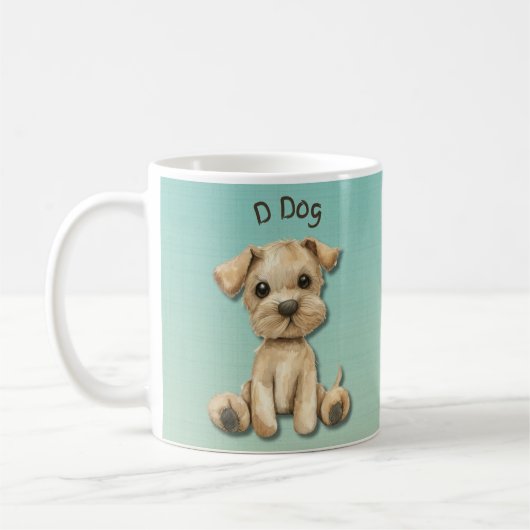 D pour chien : Adorable Kids Design Mug (Gauche)